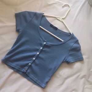 Brandy Melville Blue Zelly Top